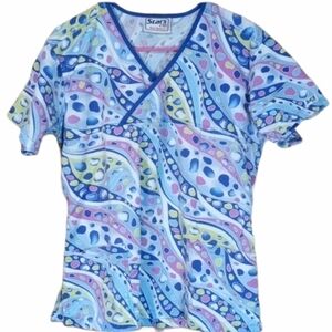 Stars of Best medical scrub top small
